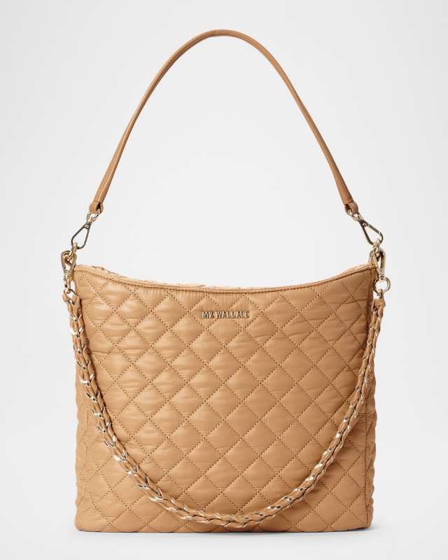 Crosby Quilted Nylon Hobo Bag